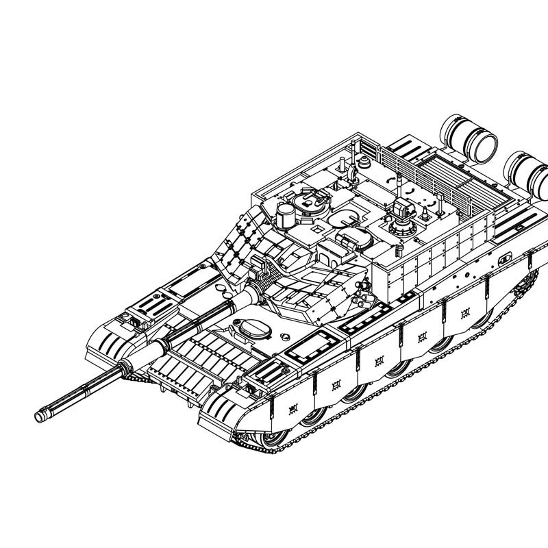 中国07171ztz99a主战坦克723g模型拼装装模坦克