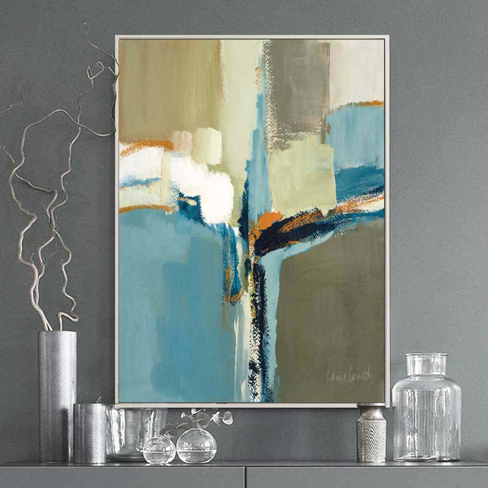 速卖通北欧色块油画图形组合地中海风格抽象色彩现代装饰画