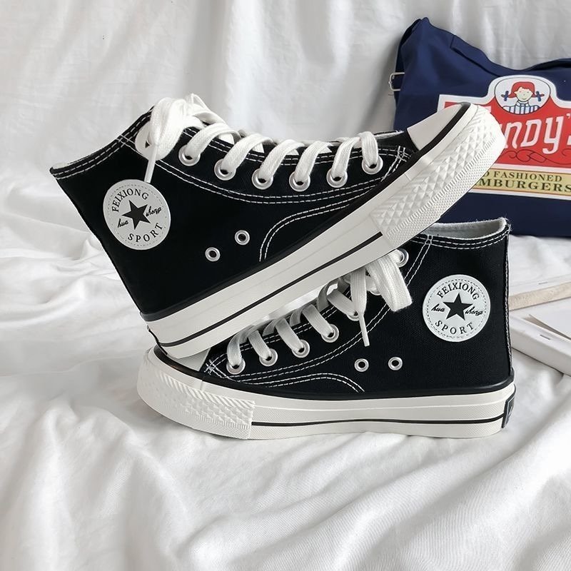 tnt时代少年团宋亚轩丁程鑫张真源刘耀文同款黑色帆布鞋