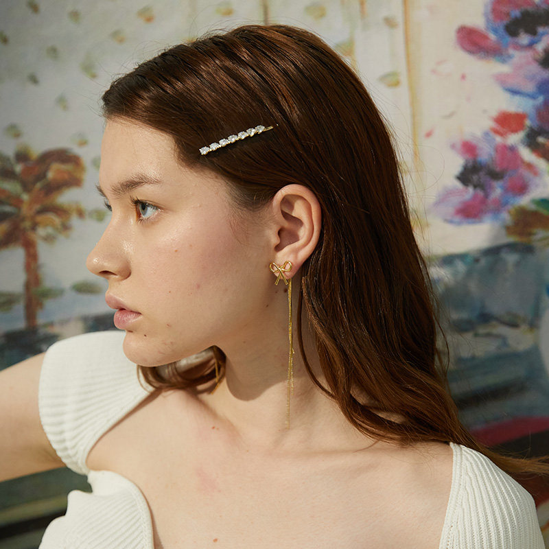 laraineyin日韩s925银针长款气质流苏耳环ins耳环