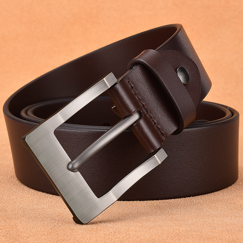 皮带带男士真皮针扣纯牛皮腰带年轻人青年牛仔裤韩版商务休闲潮流