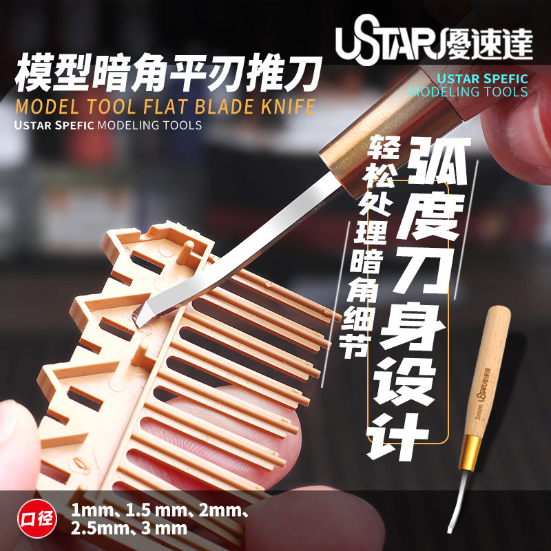优速速达模型工具ua-90501高达军事模型暗角平刃推刀模型制作工具