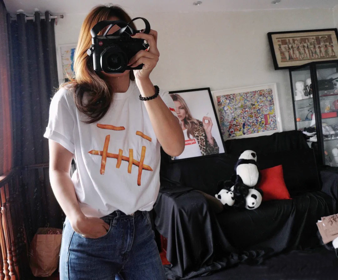 travisscottts麦当劳联名短袖薯条鬼脸欧美宽松t恤