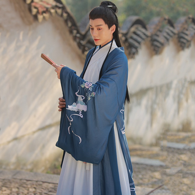 龙香记醉梦原创正品汉服男魏晋春夏套装交领齐腰汉服