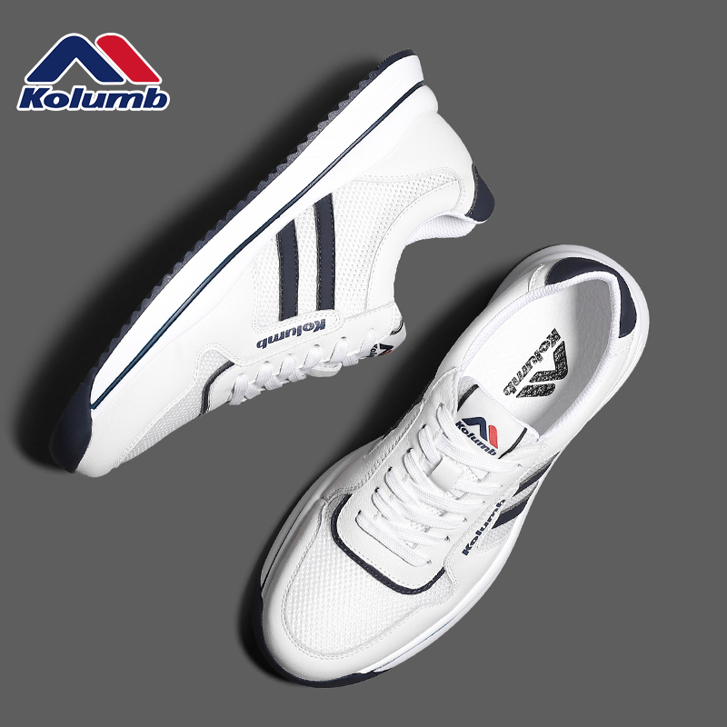 Kolumb/哥仑步男鞋春季新款小白鞋男士休闲鞋真皮鞋运动鞋男潮鞋