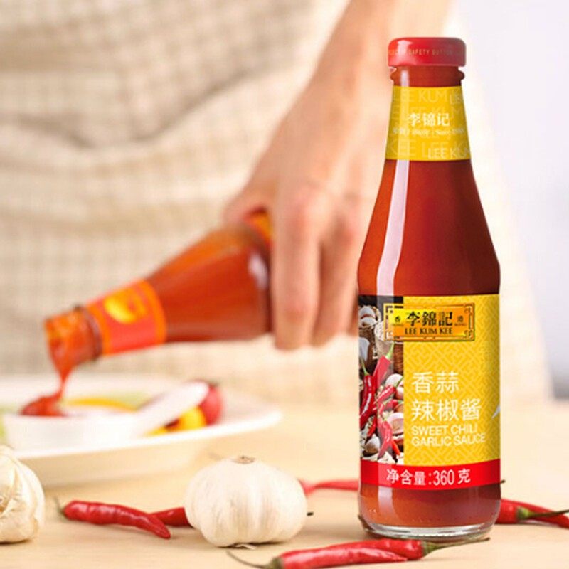 李锦记泰式甜辣酱380g手抓饼调味酱鸡翅三明治香蒜辣椒酱调味料