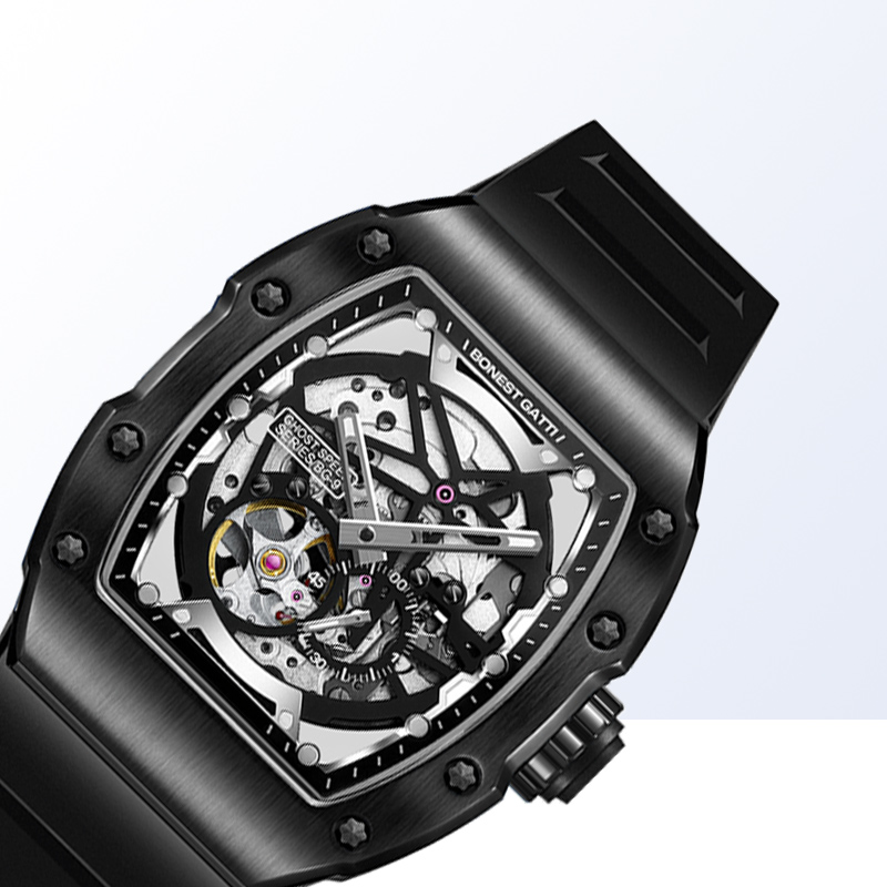 直营bonestgatti布加迪德国全自动机械表男士手表正品腕表