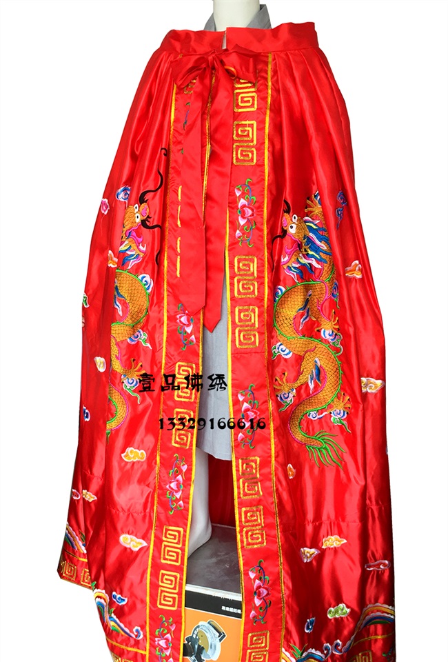新佛教精致神像佛衣佛袍披风佛像双龙苏绣2米佛教工艺品