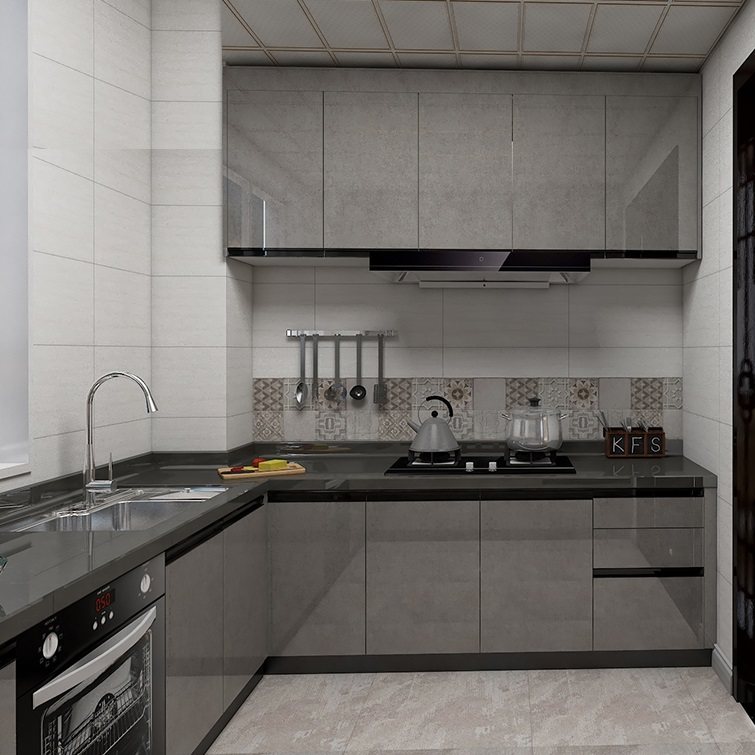 香港深圳现代轻奢极简亚克力橱柜定制厨房整体整体厨柜