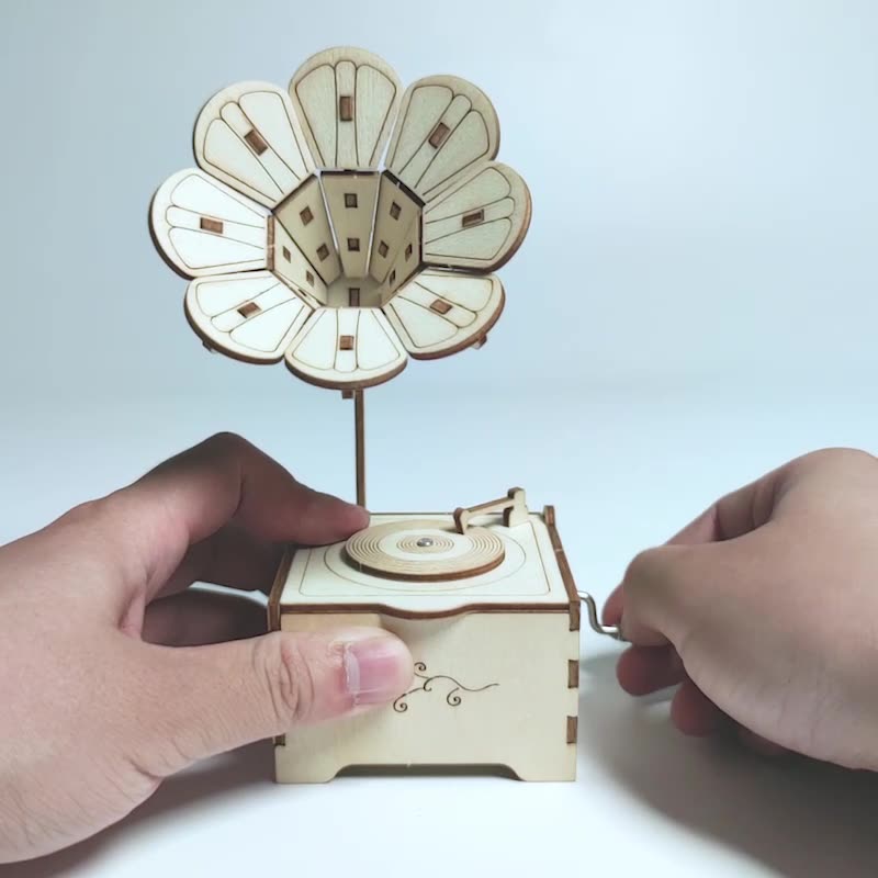 diy手工音乐盒儿童玩具科技制作发明女孩手摇八音盒八音盒