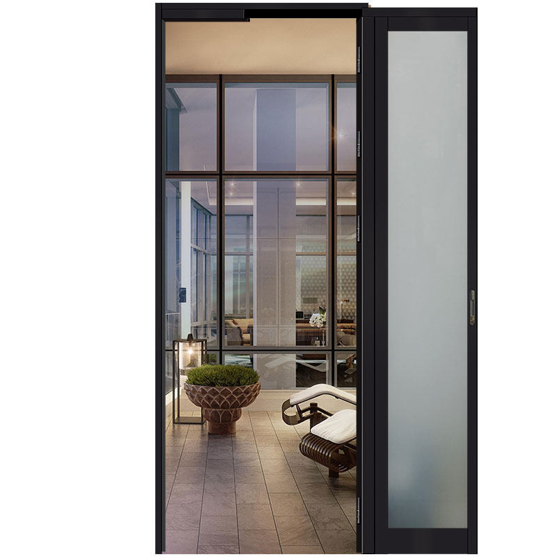 铝合金pd钢化玻璃pt门卫卫生间厕所门折叠平推拉卧室门
