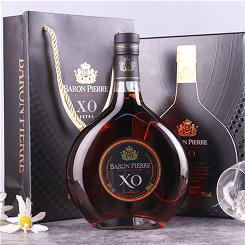 法国进口原酒白兰地洋酒xo威士忌700ml礼盒盒装白兰地