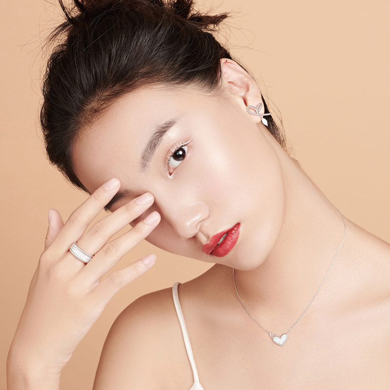 dandream情人结bailment系列爱心项链纯银原创精致项链