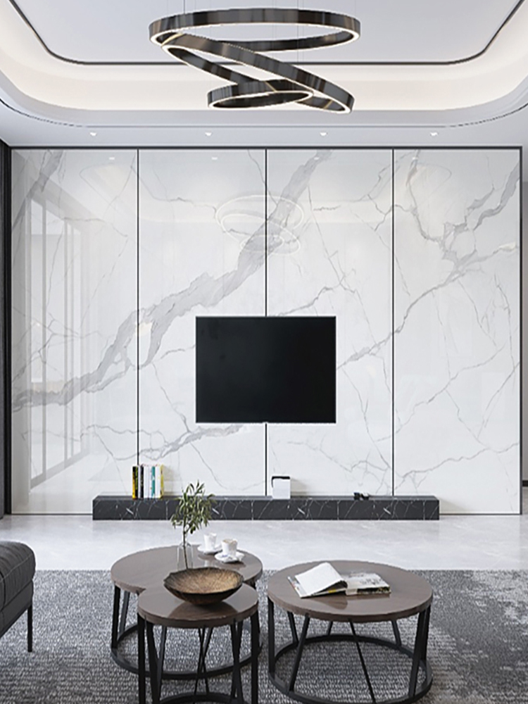 佛山山岩电视墙背景墙1200x2700客厅大理石大规规格连纹通体砖