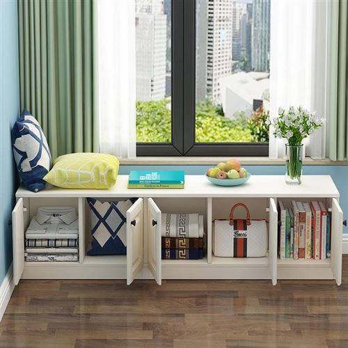 飘窗新阳台物柜柜储阳台柜矮柜地柜窗台落地可坐飘窗柜