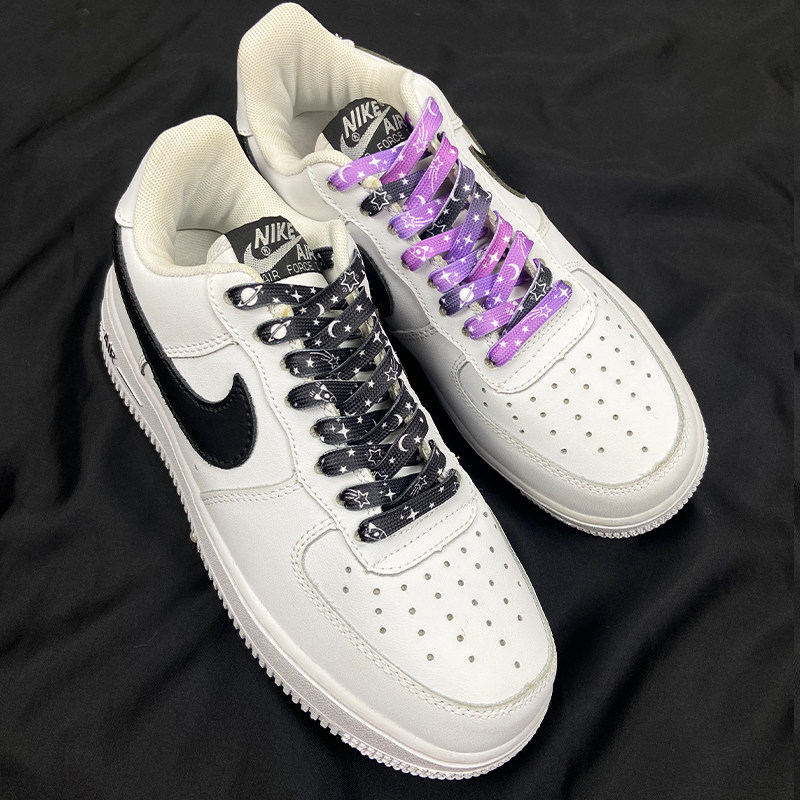 原创鞋带星星月亮系列宇宙银河适配af1空军一号鞋带