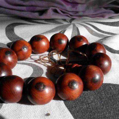 火珠麻梨红料老鸪眼木手串小叶雀眼佛珠手链琉璃手串