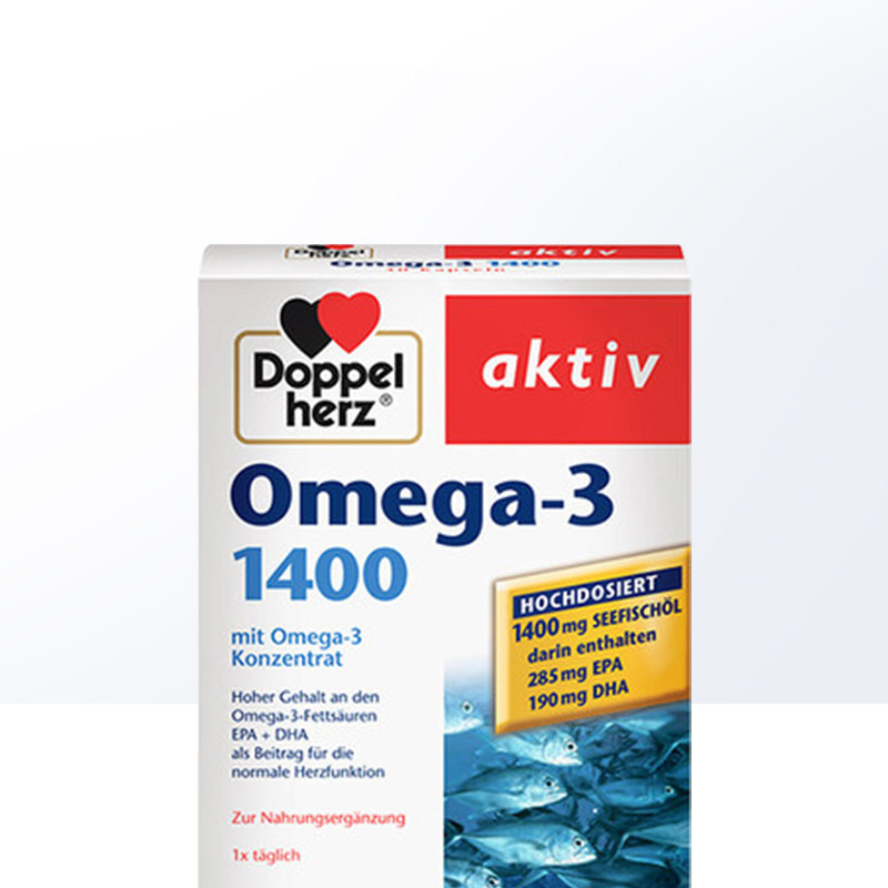 德国进口双心深海鱼油软胶囊dha高浓缩omega3成人保健品30粒2盒