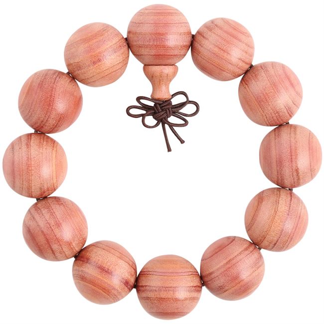 青陌粉紫香柏柏木佛珠手串男女文玩花果香木佛珠