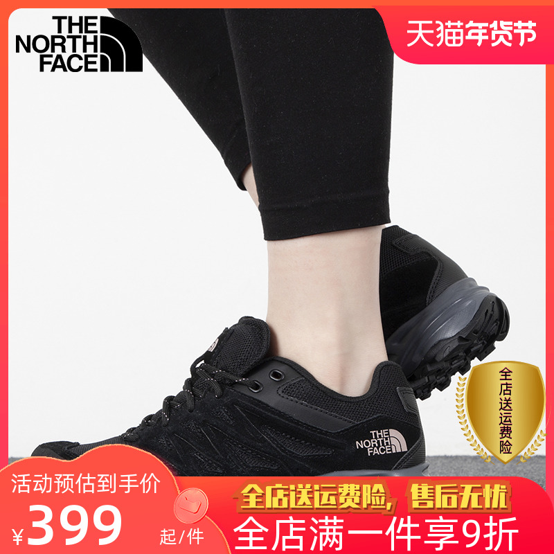 北面徒步鞋女鞋冬季新款户外运动鞋耐磨轻便透气防滑登山鞋休闲鞋