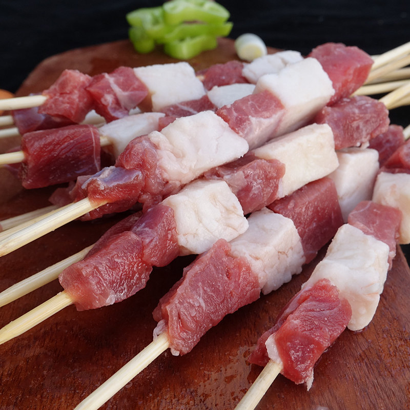 内蒙羊肉串半成品内蒙古羊肉新疆烧烤食材新鲜烤串羊肉串