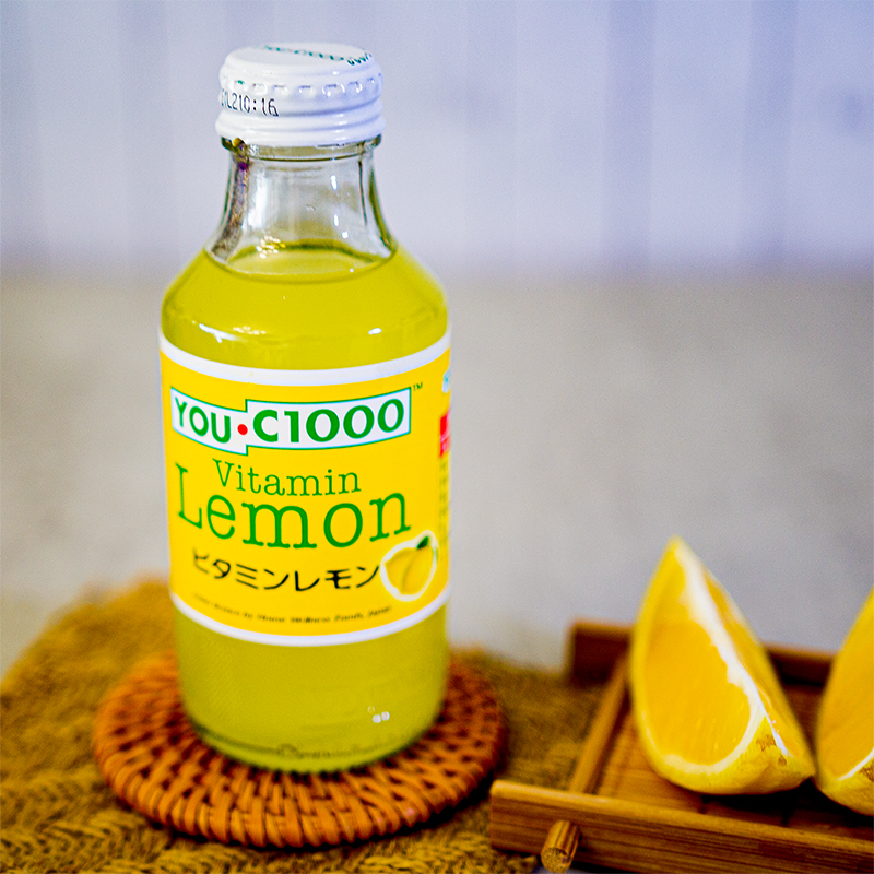 印尼进口youc1000柠檬味汽水网红颜维生素小瓶瓶装碳酸饮料