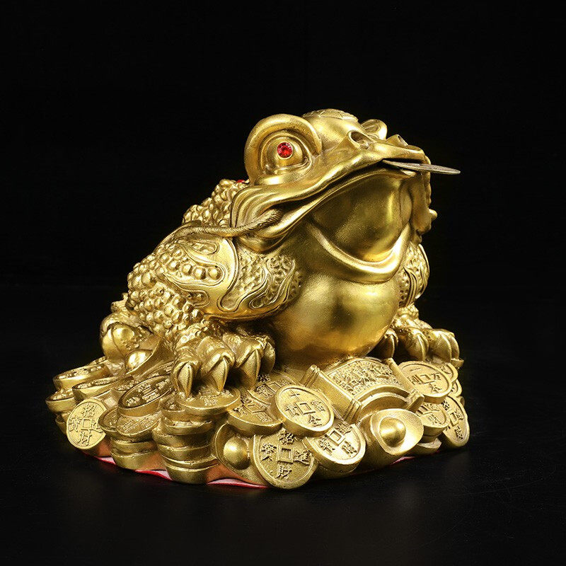摆件纯铜金蟾三脚蟾蜍金蝉招财旺财特大号客厅摆件