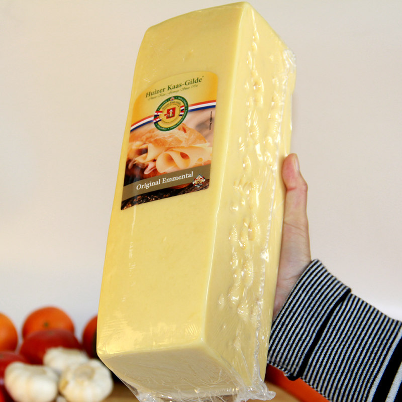 贝斯隆荷兰进口原制埃曼塔补钙起司大孔奶酪芝士干酪3kg即食烘焙