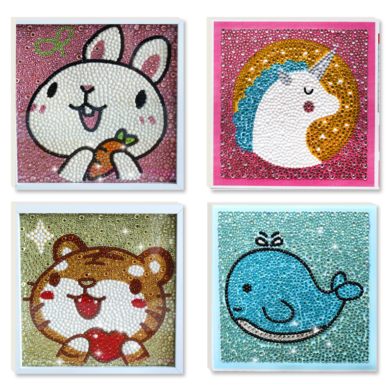 儿童钻石贴画手工diy制作材料包水晶水晶六一儿童节手工创意粘贴类