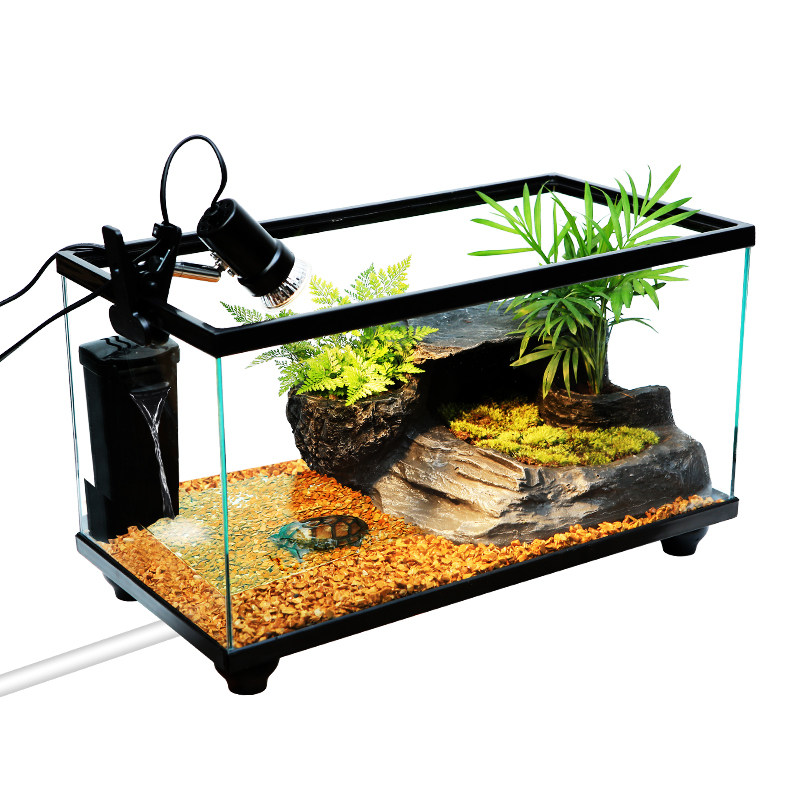 乌龟大型晒台别墅专用鱼缸家用养龟箱玻璃生态鱼缸