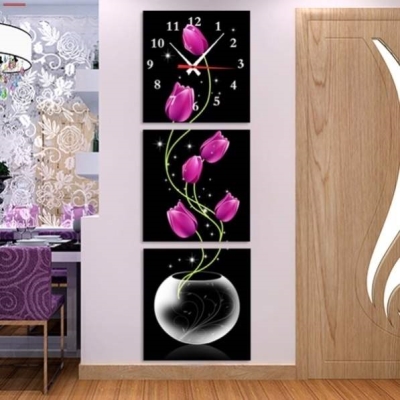 New quiet drawing room Stairway Conference Room Film & TV Wall Hung Painting Bamboo Elephant Painting Without Frame Painting Hanging Clock Watch Wall Decoration Gate Shop Electric 
