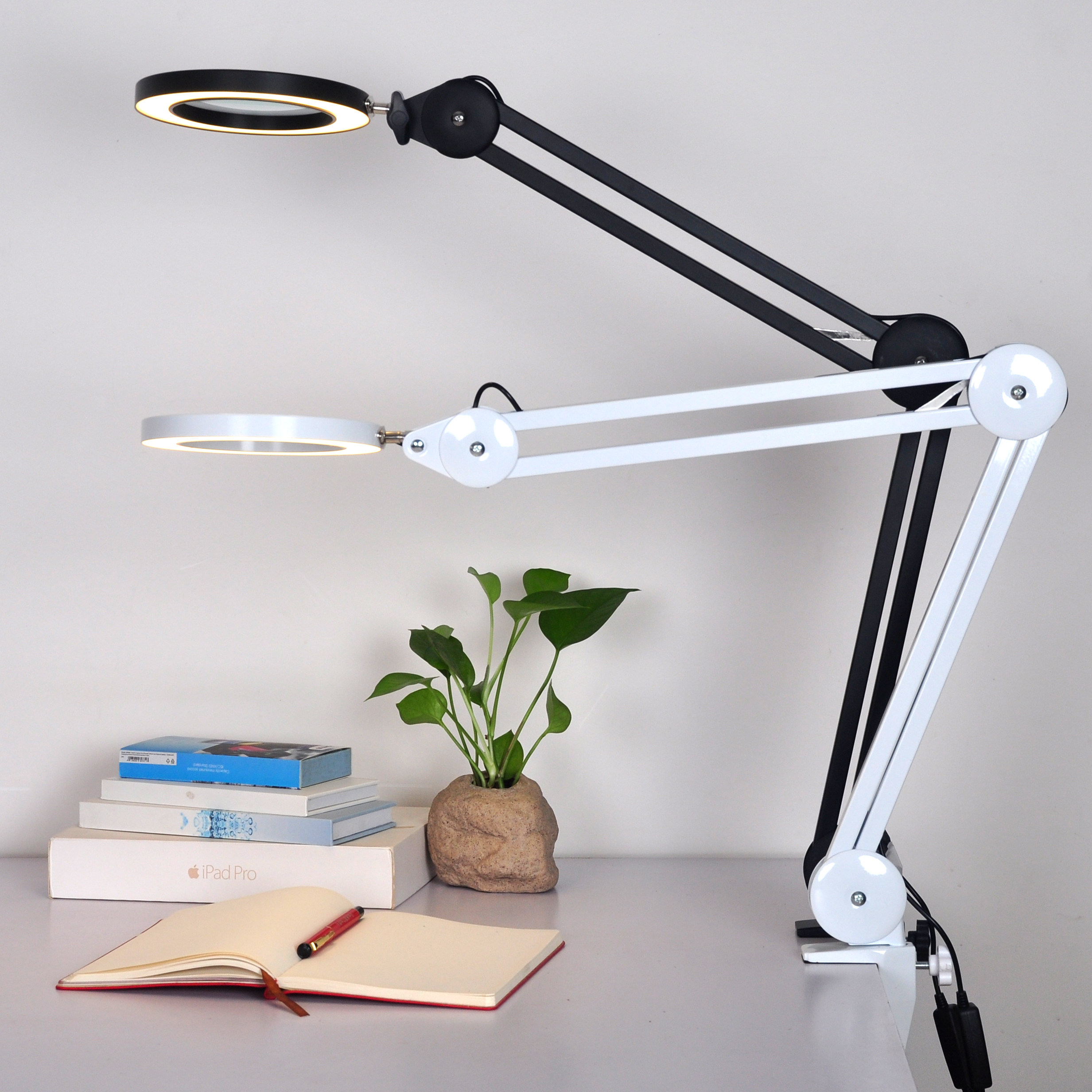 台灯长臂维修美甲纹绣专用放大镜工作工作台直播阅读台灯(护眼灯