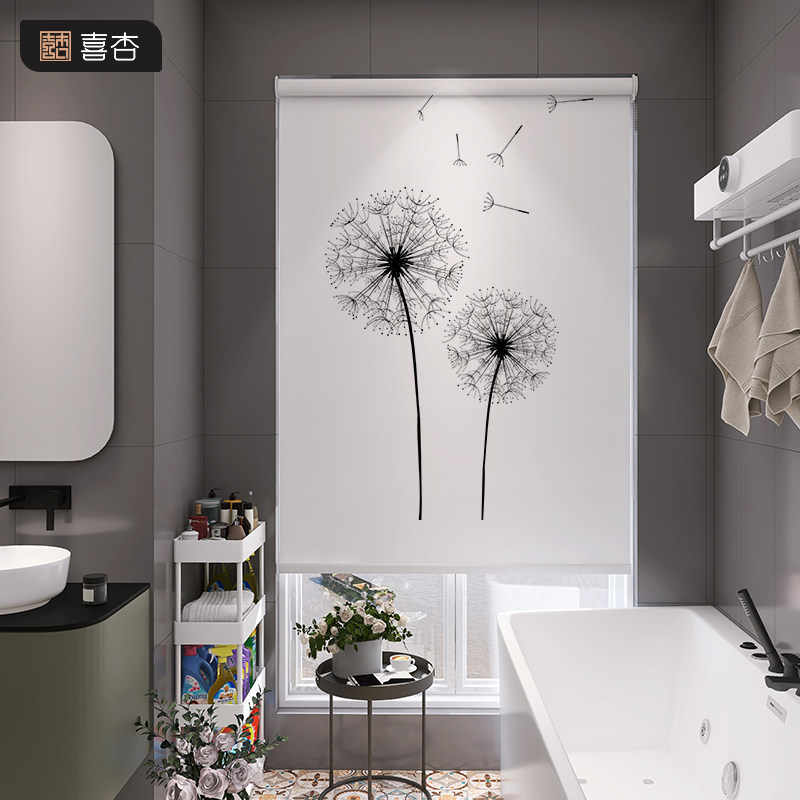 卫生间厨房浴室厕所卷帘窗帘卷拉窗户遮挡遮光卷帘