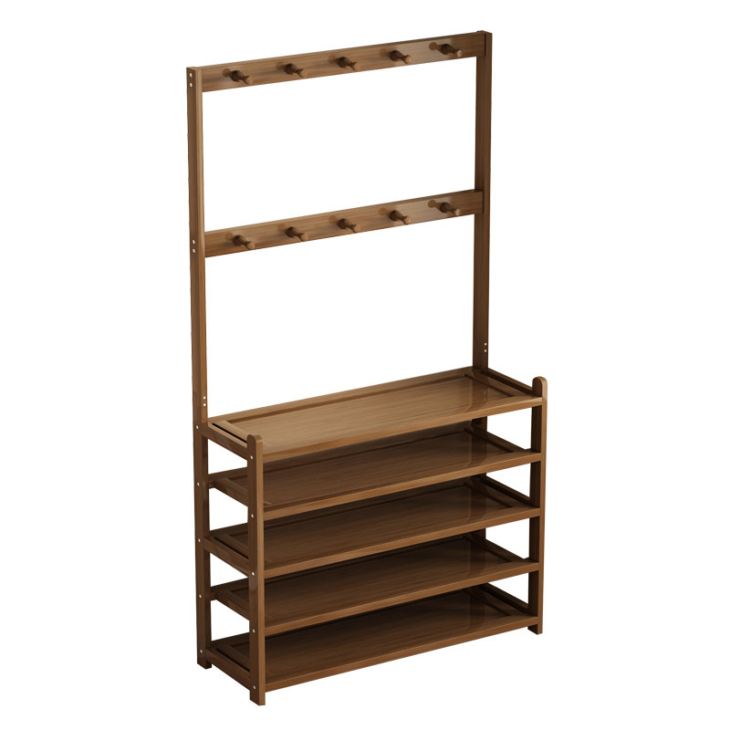 实木实木门门口简易鞋架架子多功能家用室内好看鞋架