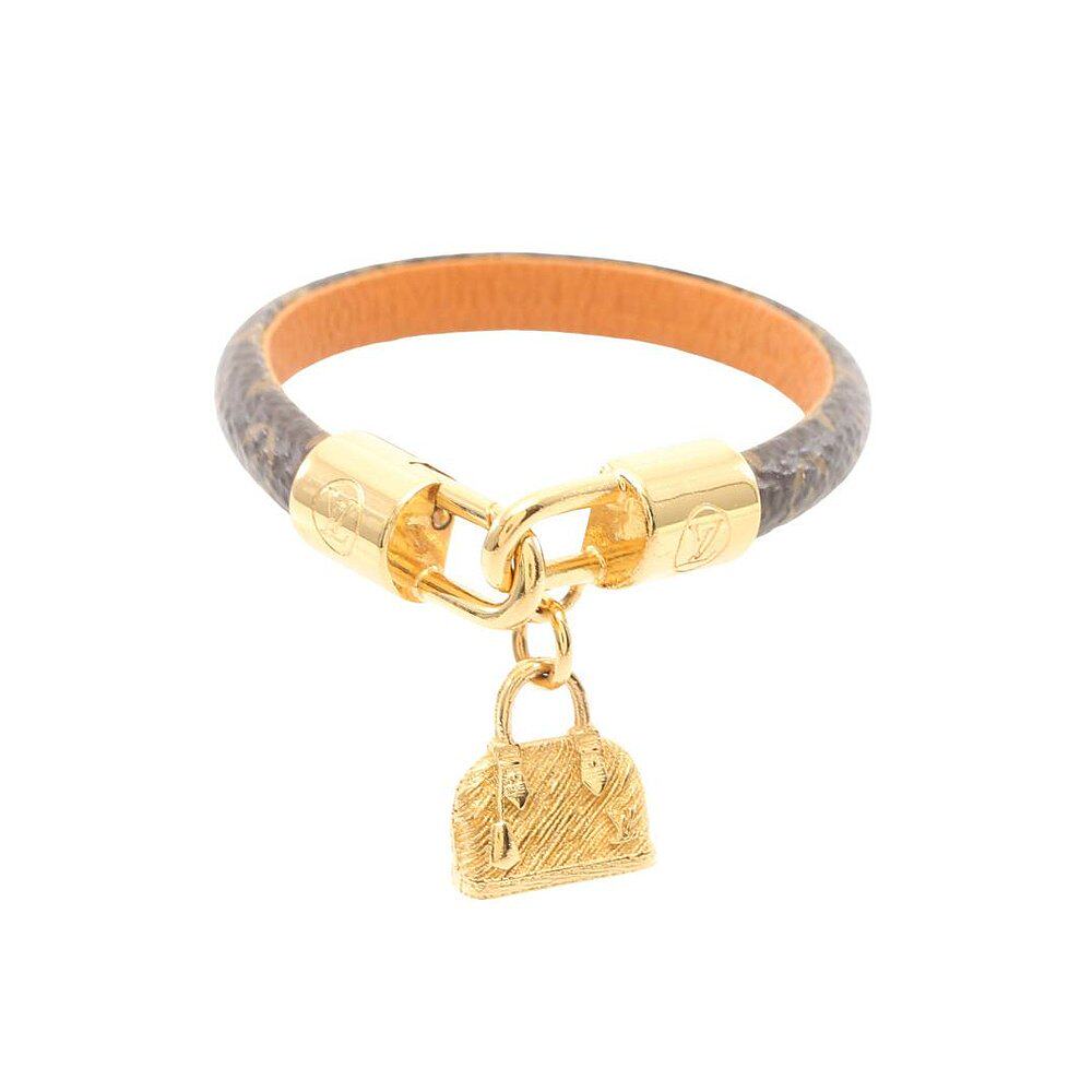 日本直邮中古lv路易威登alma老花手链手环金色手链