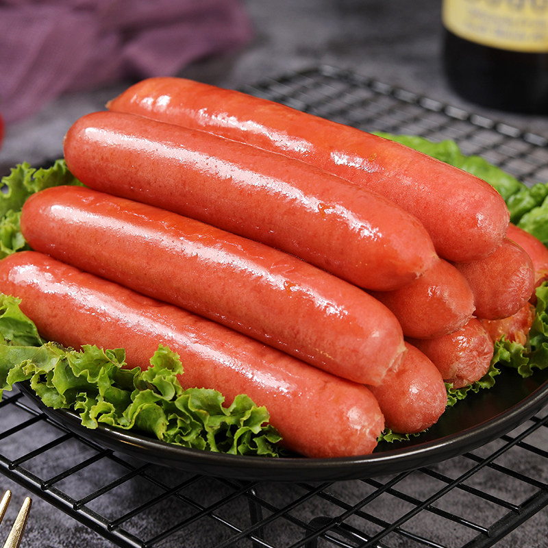 热狗肠台湾风味烤香肠火山石烤肠批发50克早餐手抓饼火腿脆皮肠