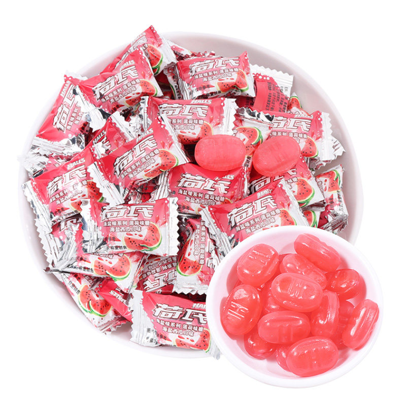 halls荷氏特强薄荷糖水水果硬糖青柠西瓜清新糖果