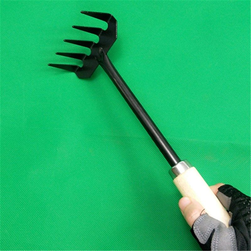 耙子赶海钉耙铁钉工具家用搂草神器松土园艺耙子