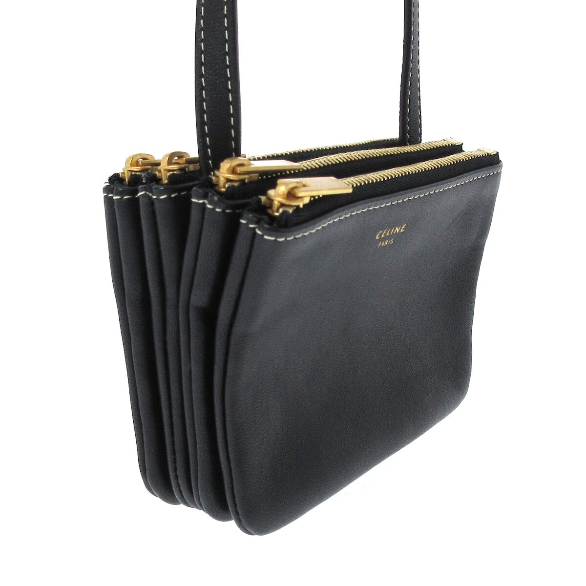 中古celine思琳trio单肩183683bd3.38no36580401通用款女包