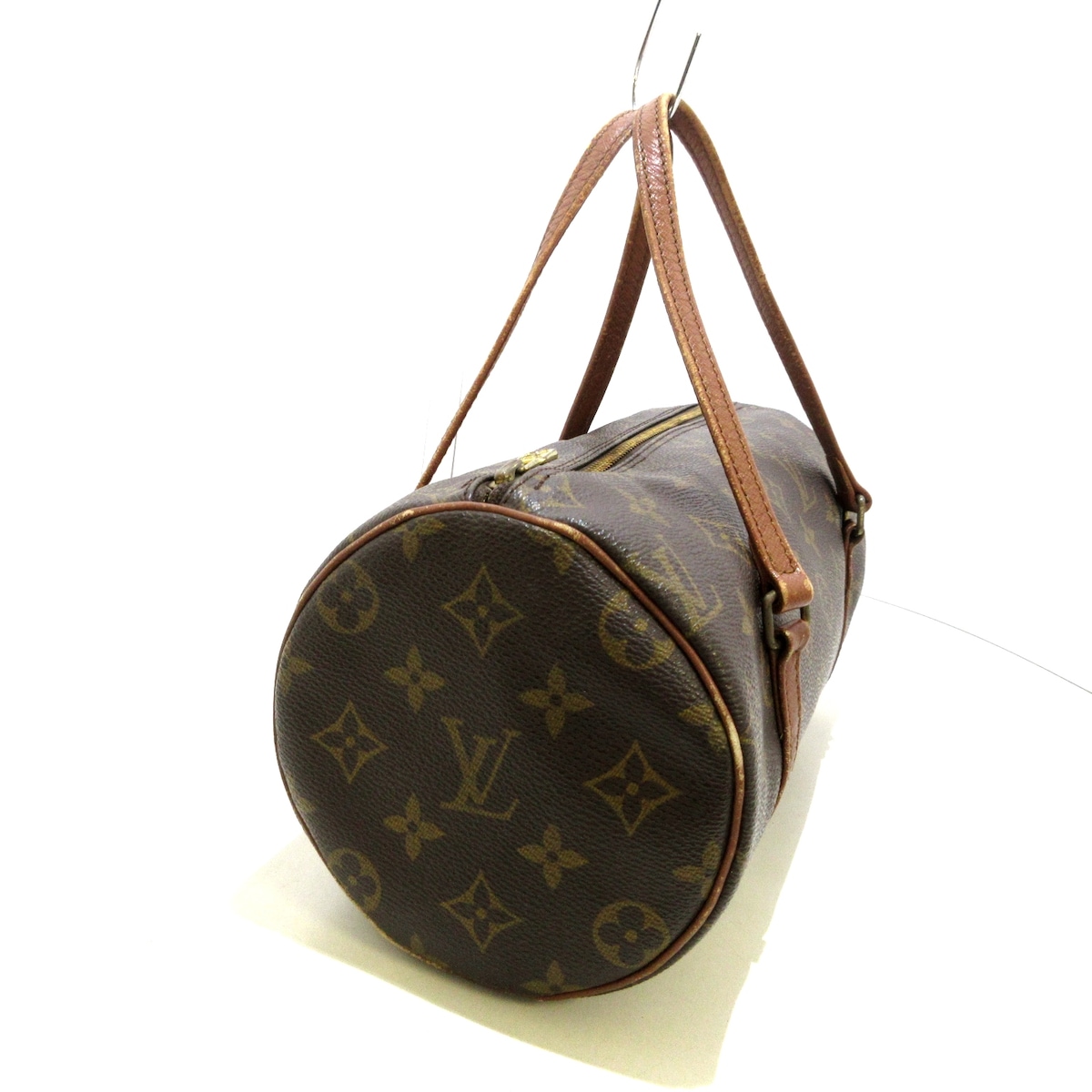 中古lv路易威登papillon26圆筒手提包老花35247540通用款女包