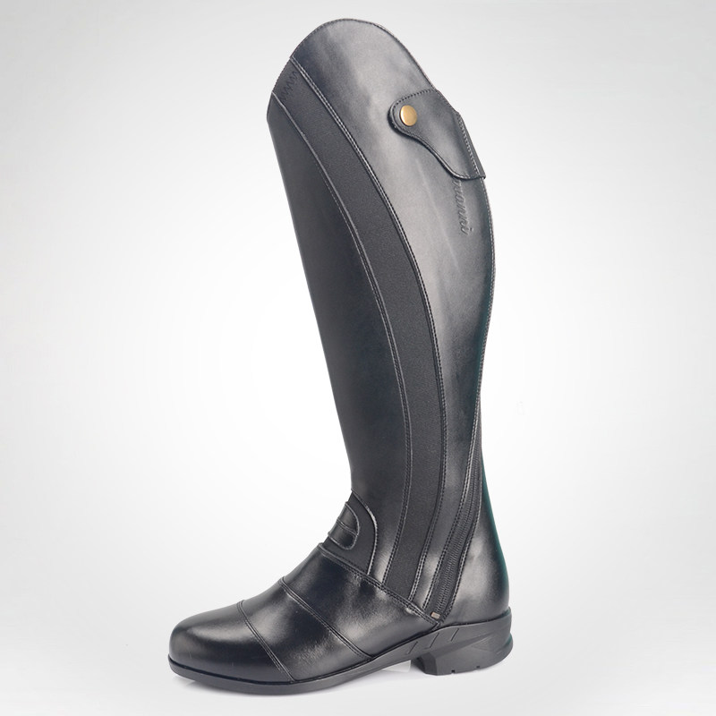 马靴德国进口口头牛皮马术男女女同款斜拉链骑士马靴
