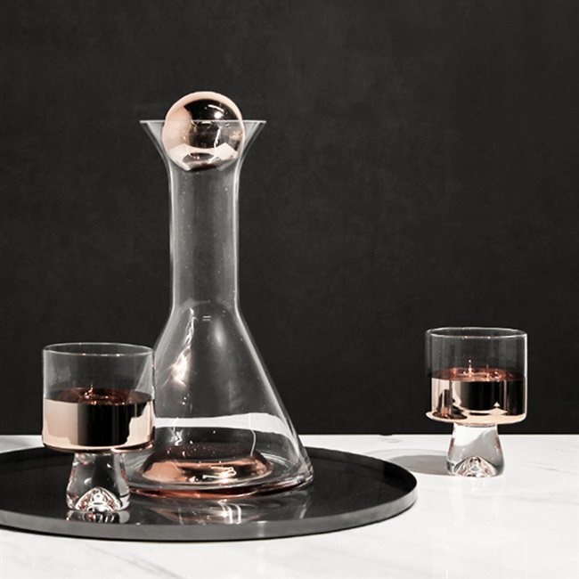 酒器zj现代轻奢水晶玻璃酒杯红酒醒酒托盘摆件