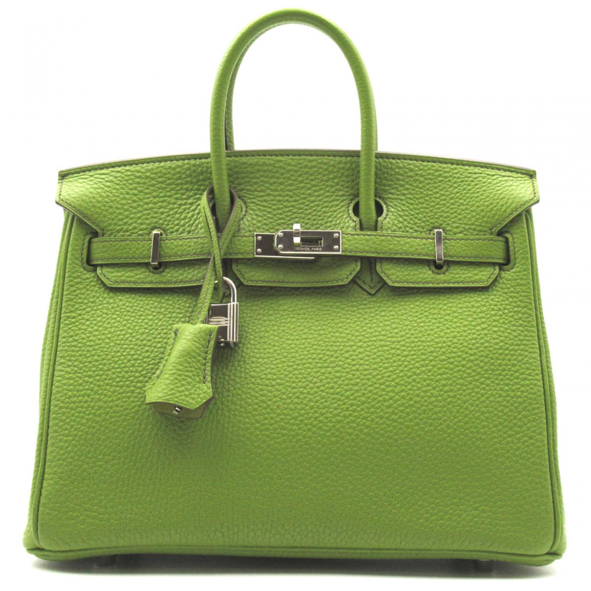 中古hermes爱马仕女包birkin25铂金togo绿色手提包brandoff通用款女包