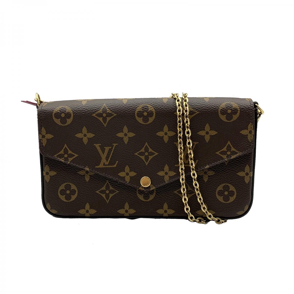 中古lv路易威登pochettefelicie麻将斜挎包brandoff时尚通用款女包