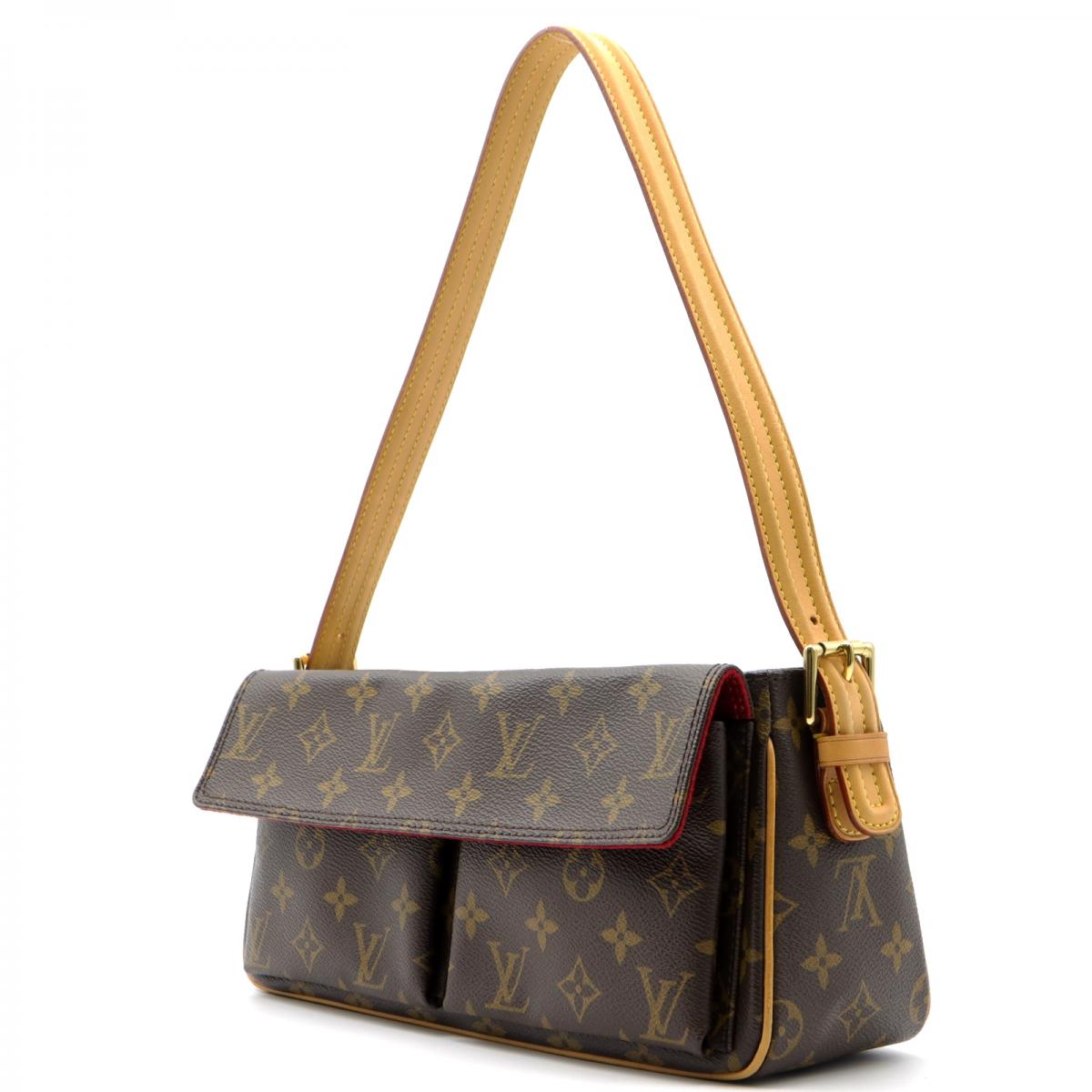 brandoff中古lv路易威登a95新vivacite骆驼包斜挎包