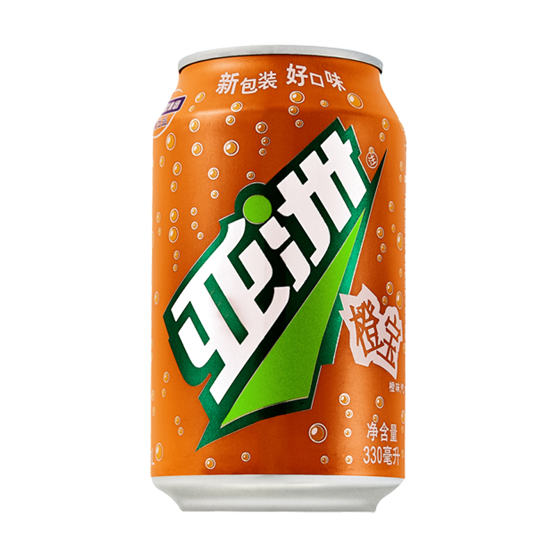 饮料亚洲橙宝橙味汽水330ml罐装碳酸夏天橙汁碳酸饮料