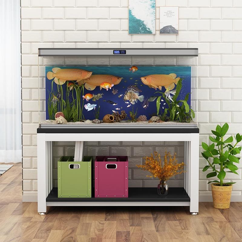 鱼缸简易底座客厅小型草缸水族水族箱箱底柜钢鱼缸