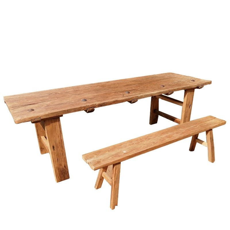 原生态拼板木板风景木质工艺门板茶台复古茶桌吧台