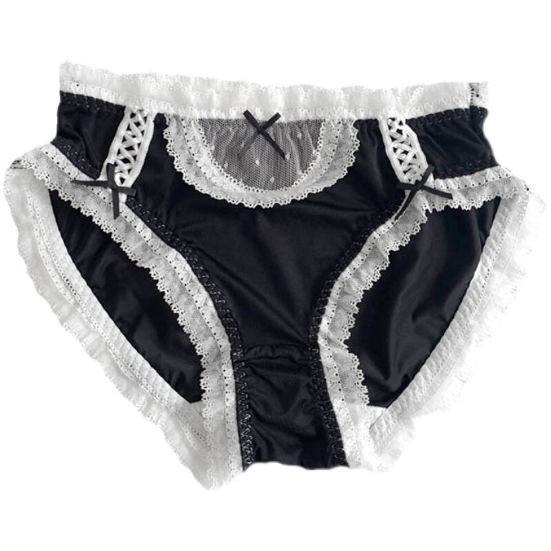 甜酷薄款高腰中高性惑甜美mm夏季jk内裤女三角裤