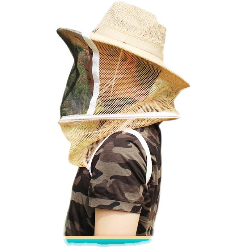 牛仔编制蜂帽蜂帽加厚耐用养蜂帽子防蜜蜂蜇防蚊虫帽蜂制品